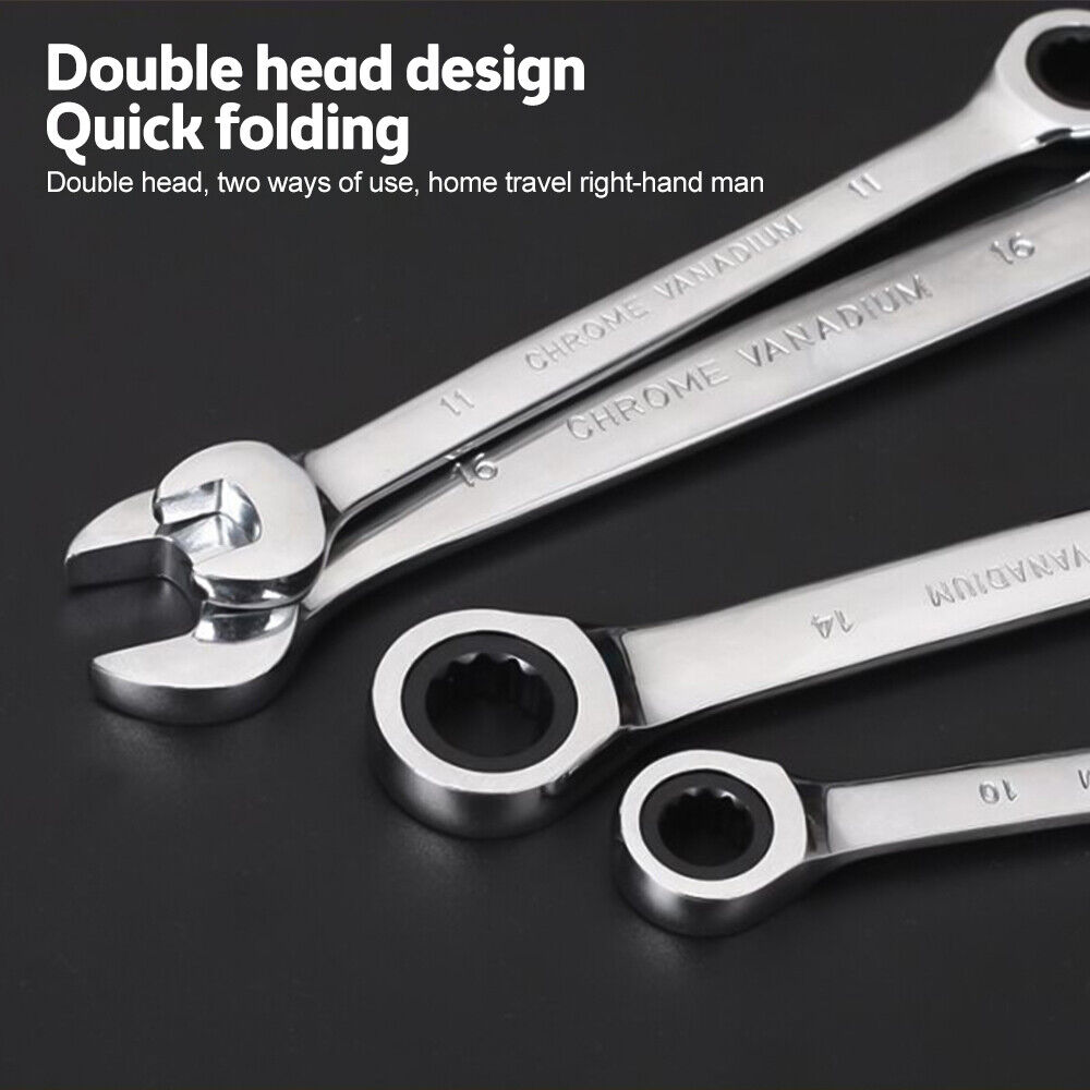 7mm Ratcheting Combination Wrench In Stock High Grade Chrome Vanadium Steel 72 Teeth
