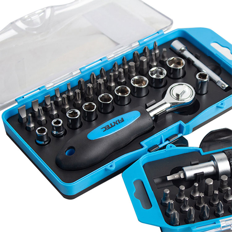 Fixtec 38PCS Hand Tools Set Multi-Bit Ratcheting Screwdriver Electrician Screw Driver Screwdriver Set