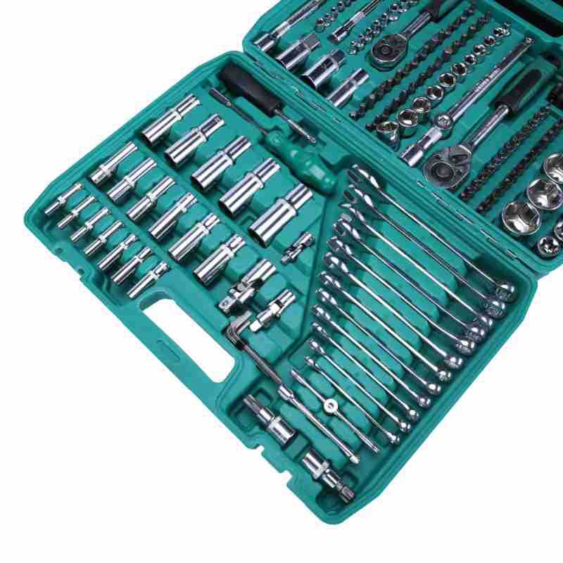 216-Piece Cr-V Multifunctional Socket Ratchet Dual-Purpose Wrench Set for Household &amp; Auto Repair Full Set Car