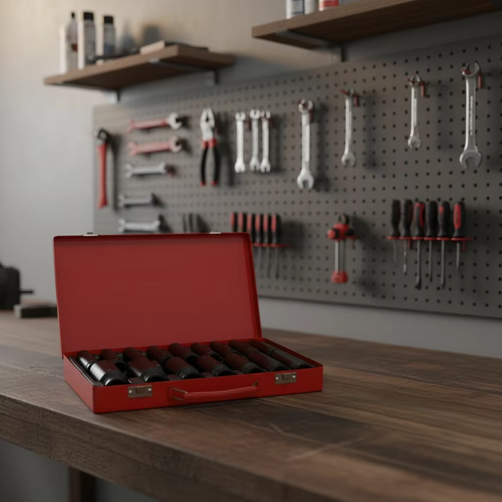 Professional 1/2 Impact Black Socket Set Auto Repair Cr-mo 16 Pcs Key Kit Socket Set With Iron Box 35 Pcs