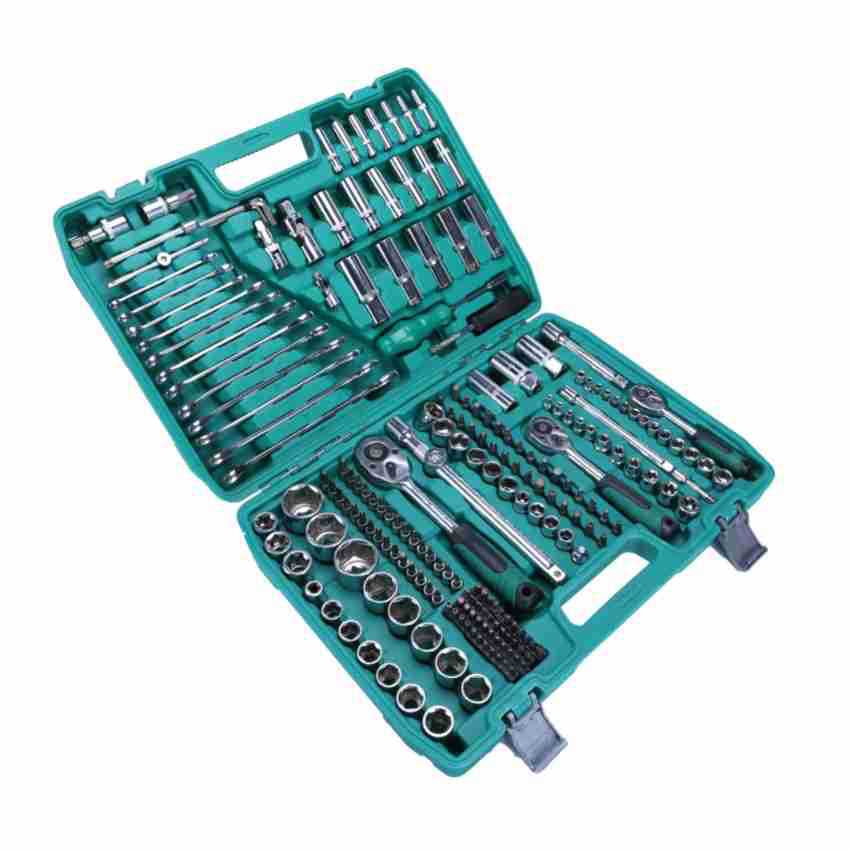 216-Piece Cr-V Multifunctional Socket Ratchet Dual-Purpose Wrench Set for Household &amp; Auto Repair Full Set Car