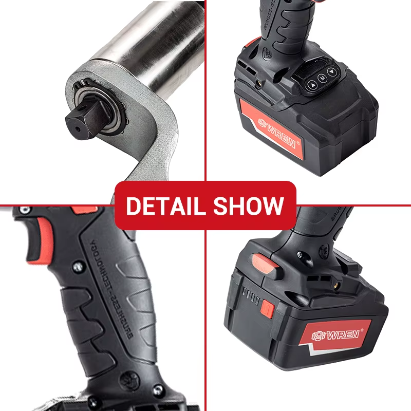 WREN E-WED80CX Handheld High Torque Cordless Wrench Portable Impact Wrench Electric Battery Li-ion Powered Impact Wrench