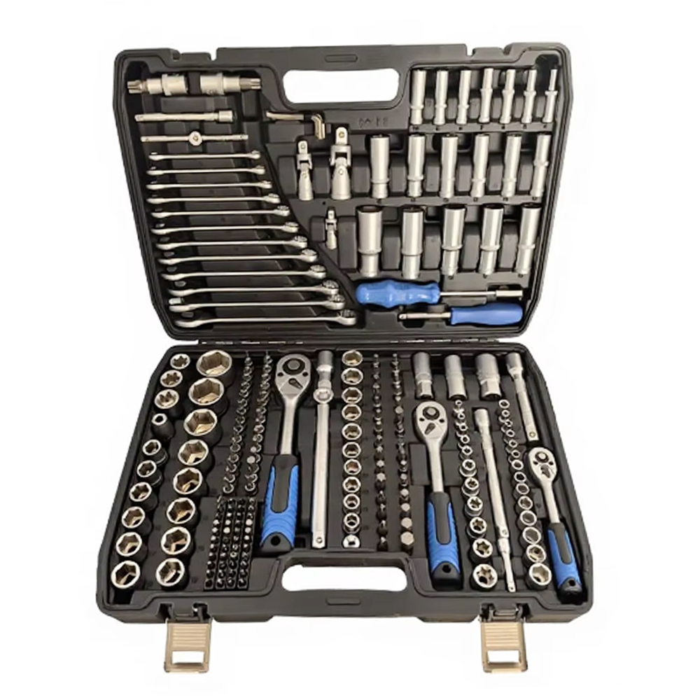 216 Piece Professional Mechanic Durable Carbon Steel Ratchet Wrench Home Vehicles Repair Socket Tool Set