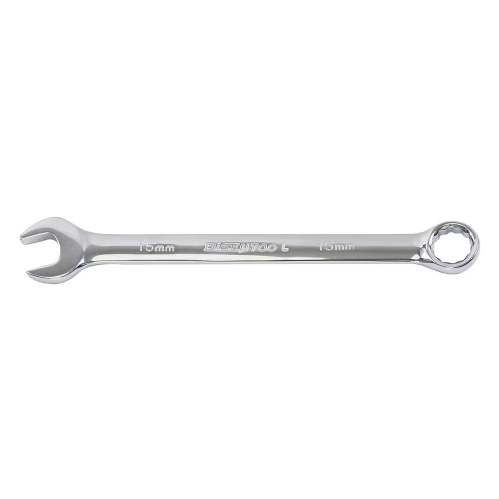 24pcs Combination Wrench Set 7-18mm 1/4-7/8\" CRV Open End DIY Industrial Repair Chrome Finish Tool Roll Customizable OEM