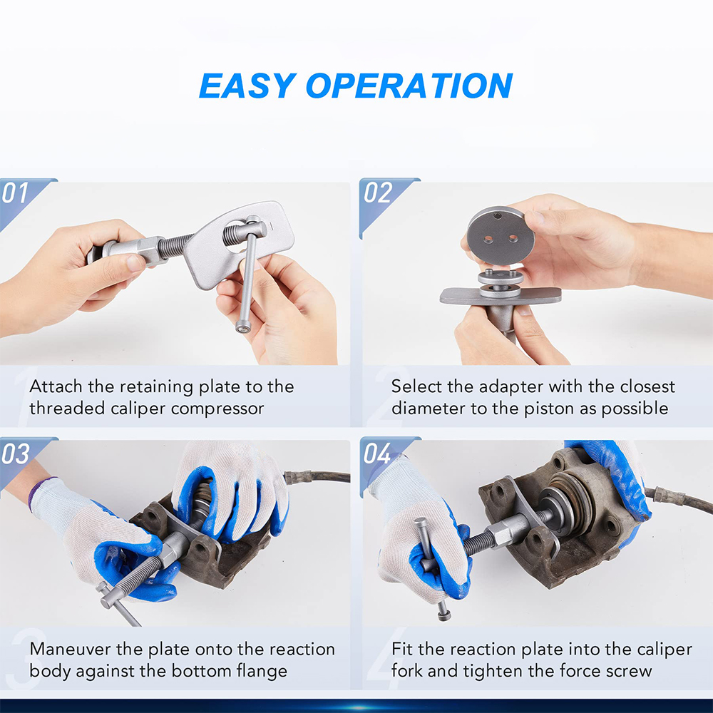 Podofo 22pcs Brake Caliper Wind Back Kit Brake Service Tool Brake Caliper Compression Tool Caliper Piston Tool Wholesale