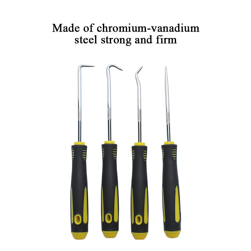 Set of 4 Car Remover Tool Set Auto Car Pick and Fork Hook Kit for O Ring Oil Seal Screwdrivers Gasket Puller Remover Craft Hand
