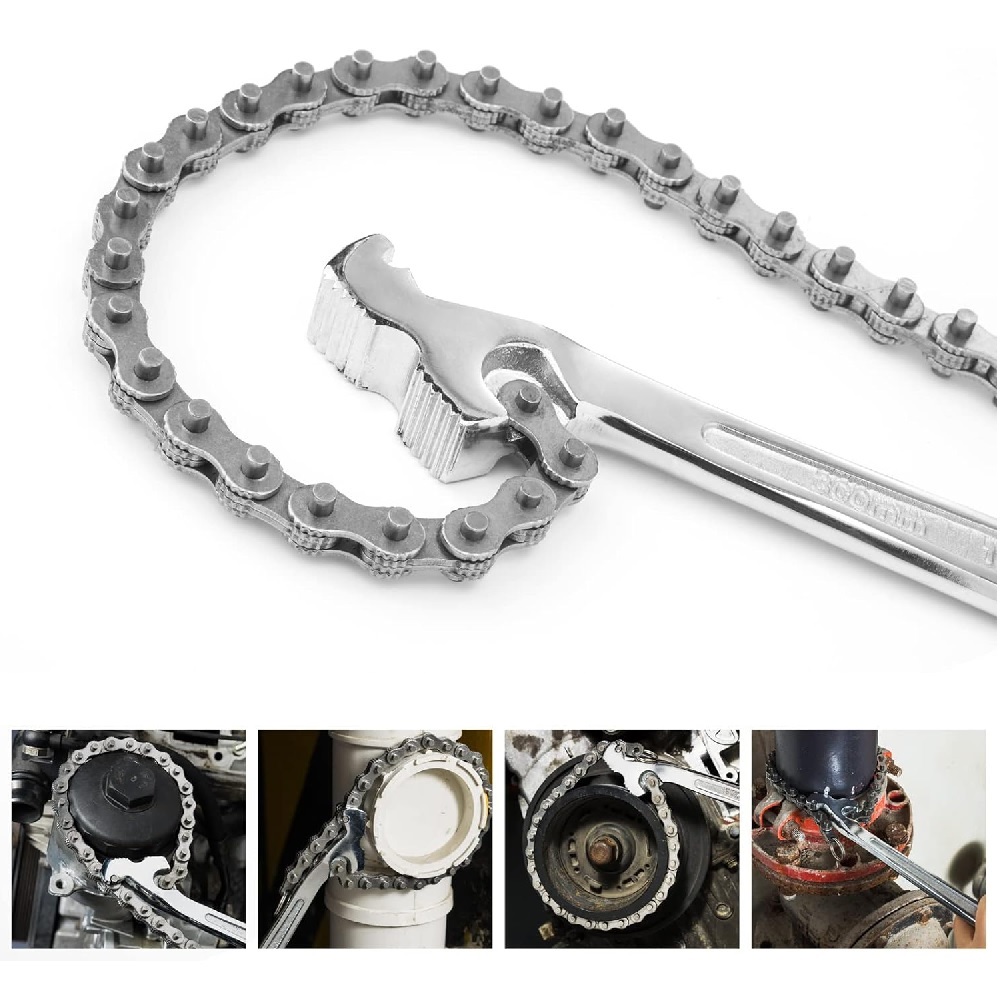 12inch Ratcheting Chain Wrench Tools Adjustable Removal Tool