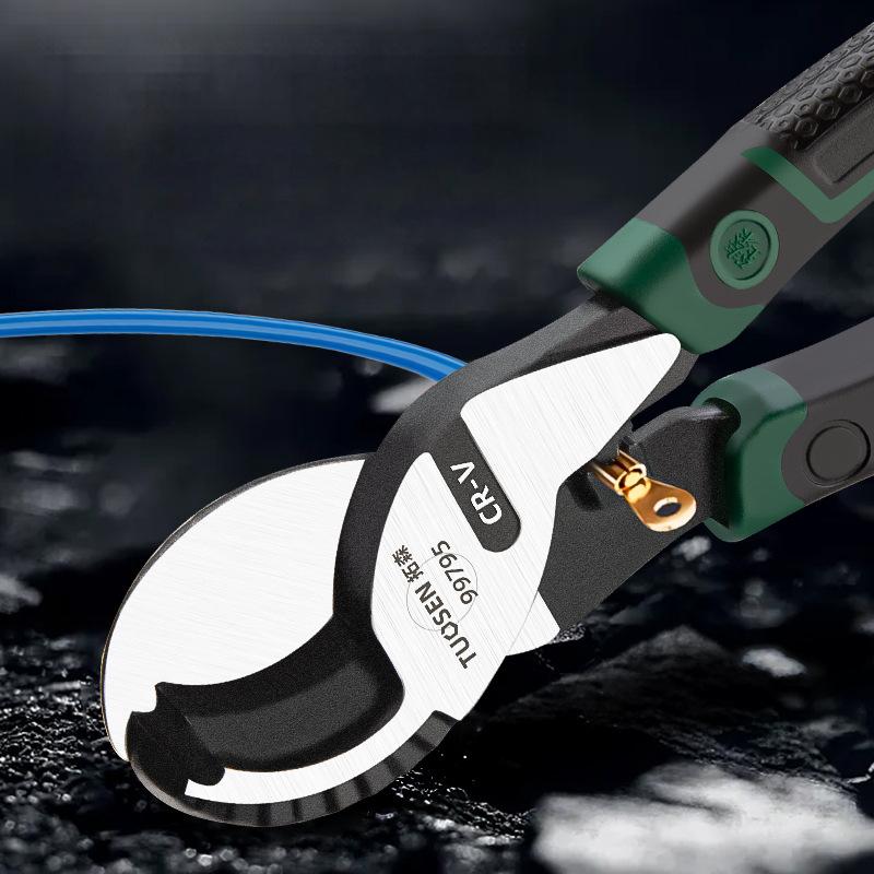 Industrial Grade Steel Wire Cutting Scissors Cable Cutter Soft Grip Handle Mini Electric Wire Cutting Pliers