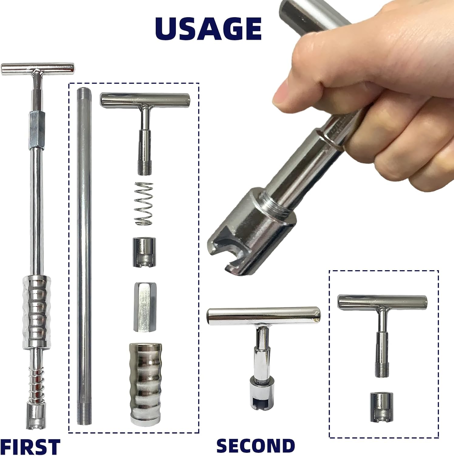 M16 Big Size Heavy Duty Auto Slide Hammer Dent Remover Tools Cars Silver Color (Slide Puller) Paintless Universal Fit