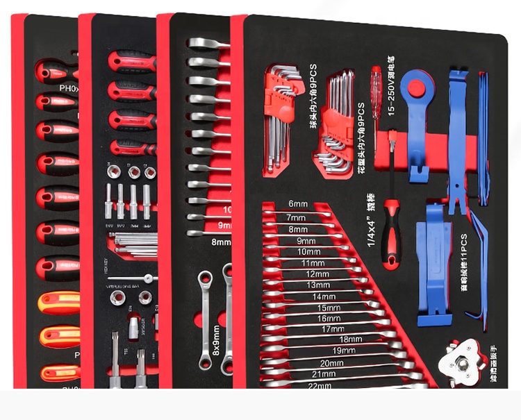 368PCS TOOL CABINET 7DRAWERS HAND TOOLS SET Mechanic Box Trolley Metal Tool Set Gabinetes De Herramientas