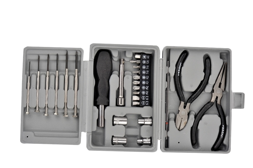 Ratchet Screwdriver Bit Long Nose Pliers Utility Knife 25PCS Tool Set Hand Tool Set