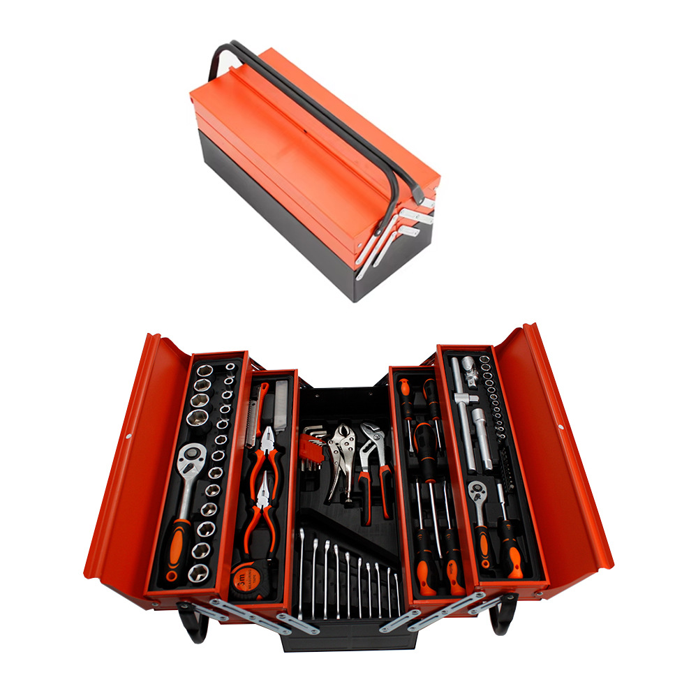 Wholesale 85pcs Portable Folding Iron Tool Box Auto Repair Household Car Storage Multi-functional Tool Set