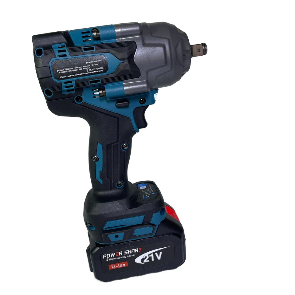 1000n.m large torque heavy duty brushless power wrench 1/2 "battery powered cordless impact wrench for car tire repair