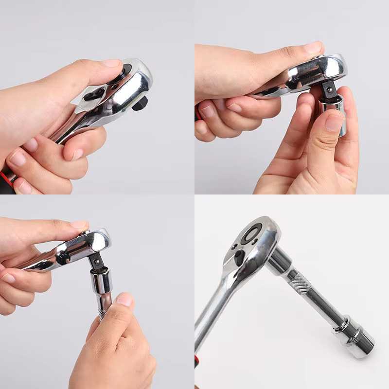46pcs Carbon Steel Manual/Auto Repair Combination Tool Set 1/4" Hand Impact Spanner Small Socket Wrench Screwdriver Hard OEM