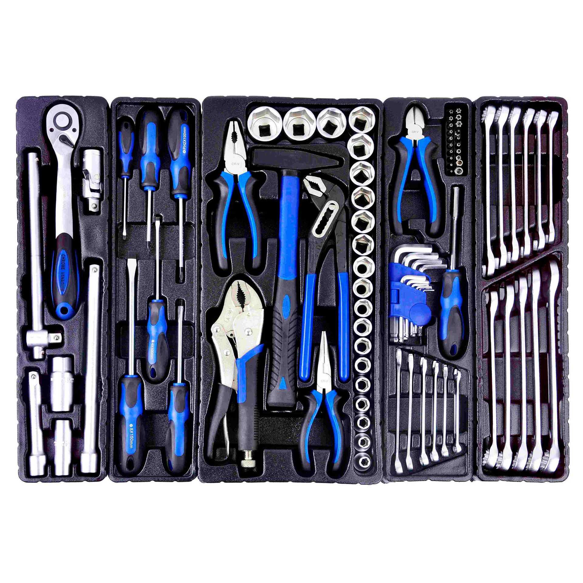 Professional-Grade 86-Piece Socket Set 1586 for Automobile Repair Machinery Assembly