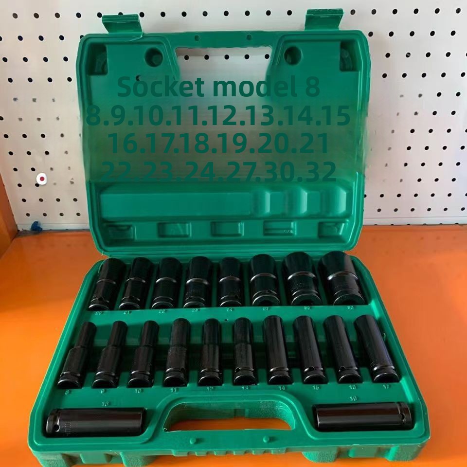 Electric Wrench Socket Set Extended Hex Wrench Large Air Impact Wrench Head Automotive Repair Tool Box Set