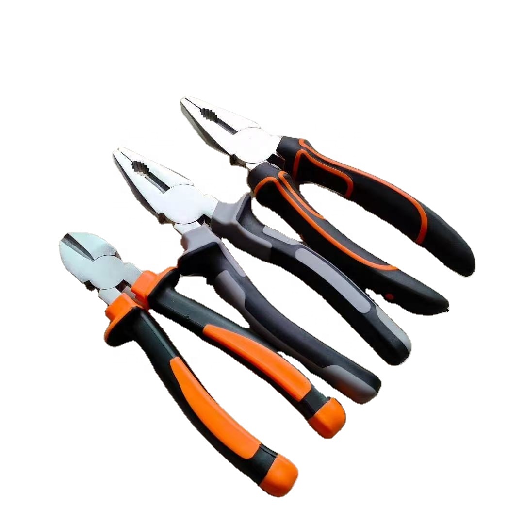 High Quality Industrial Pliers Set Chrome Vanadium Steel Ergonomic Handle For Electrician/Automotive/Construction Use