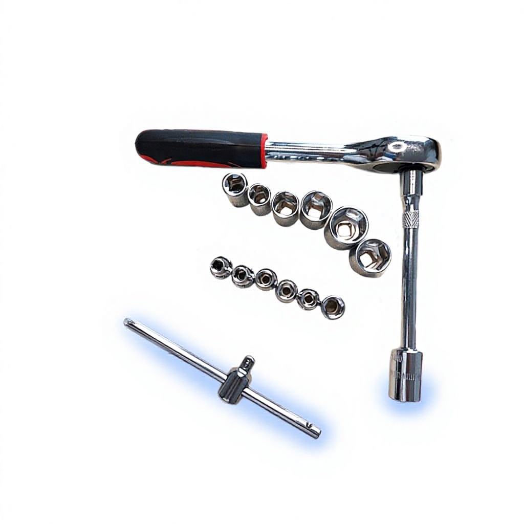 46 Pcs Socket Wrench Set Automotive Repair Hardware Kit Spanner Socket Set for Car Motorcycle Maintenance