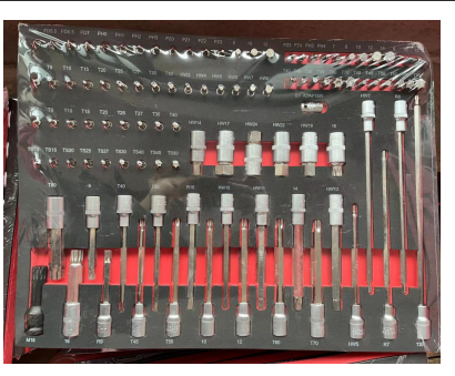 258-Piece CRV Steel Garage Repair Tool Kit Socket Wrench Bit Set With EVA Organizer Tray