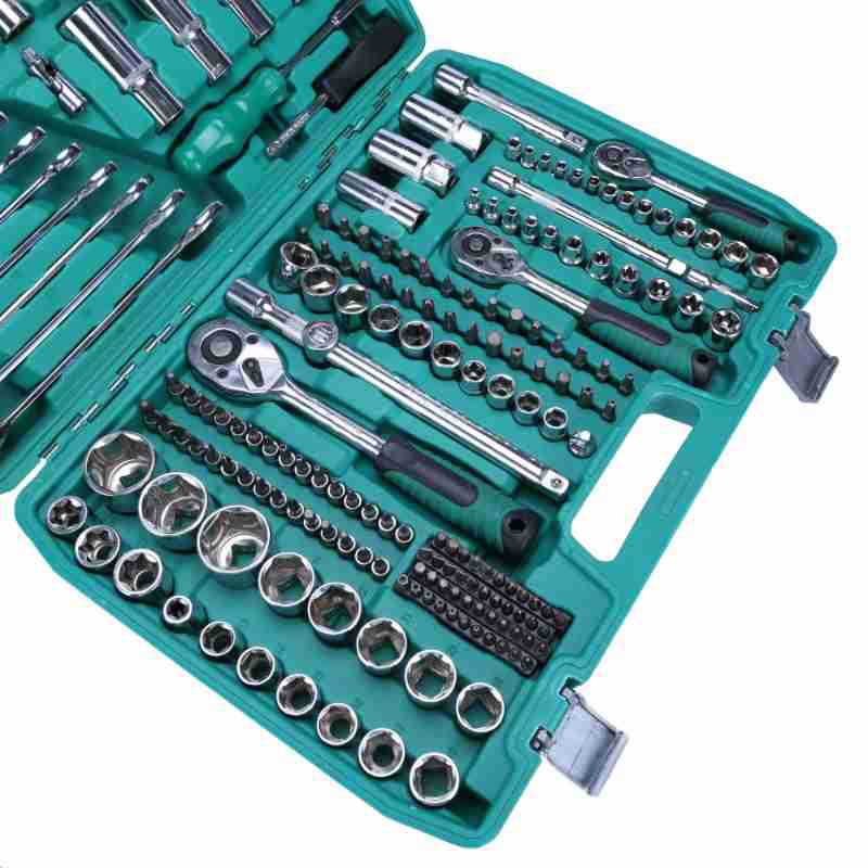 216-Piece Cr-V Multifunctional Socket Ratchet Dual-Purpose Wrench Set for Household &amp; Auto Repair Full Set Car