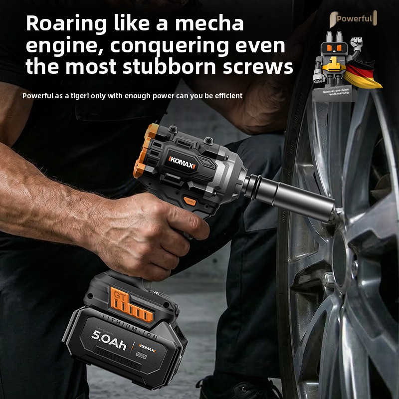 Brushless Impact Electric Wrench 800N.m Max Torque Auto Repair Lithium-Ion Battery 21V 4700 Impact Frequency Tool