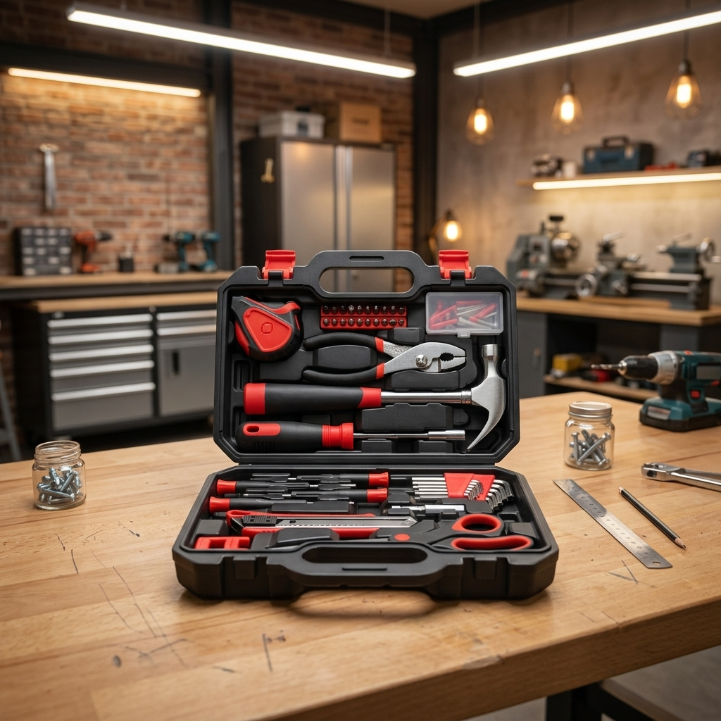 Auto Repair Tool Kit Socket Set Bit Extension Rod Industrial-Grade Carbon Steel Hand Tool Set Hard Case