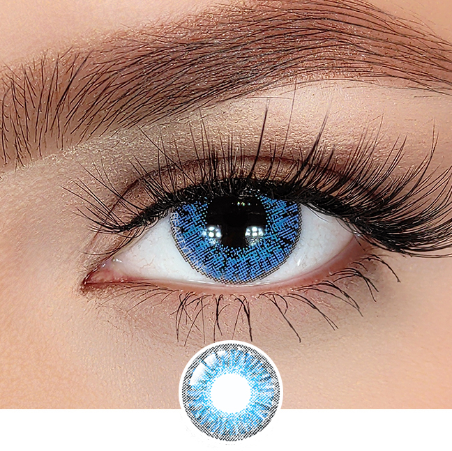 Brilliant Blue Contact Lens Beauty Look Blue Eye Lens Customized Contact Lenses