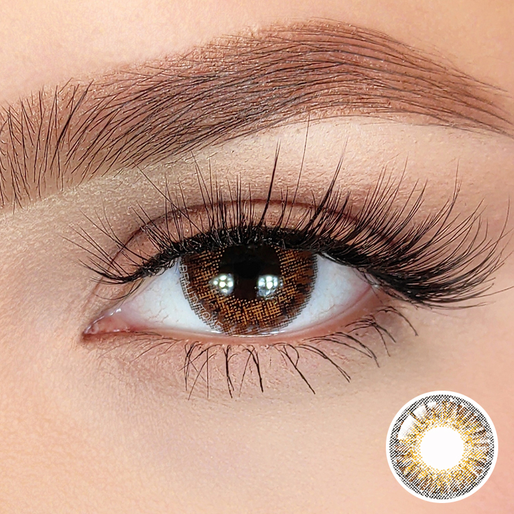 Fresh Brown Big Eyes Contact Lenses Beauty Colored Brown Lenses New Arrival Yearly Contact Lenses