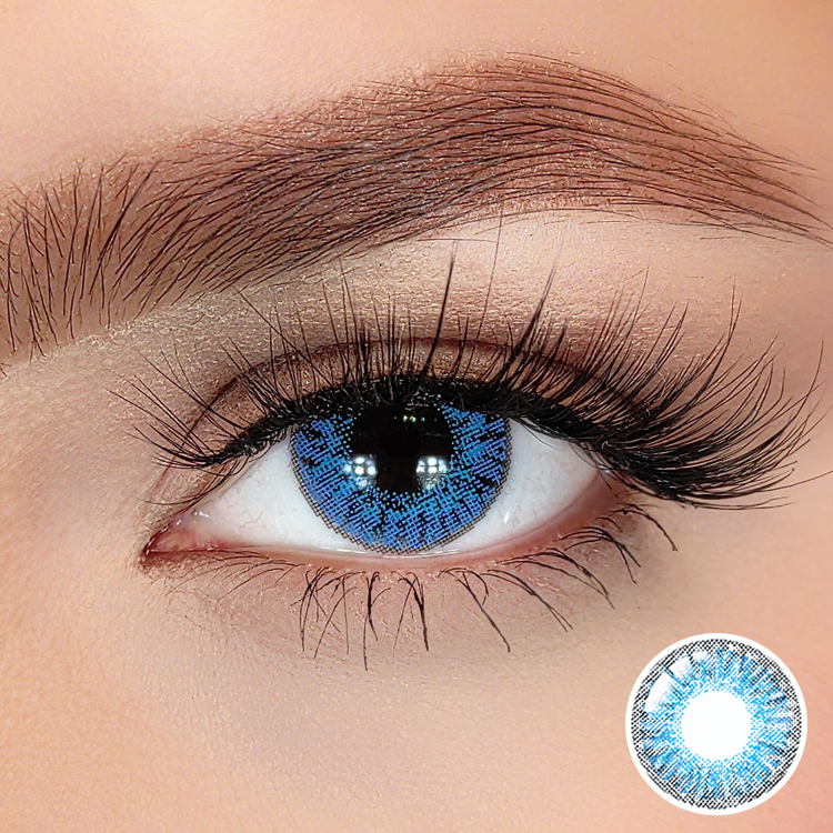 Brilliant Blue Eye Lenses Color Blue Contact Lens Without Power Cheap Cosmetics 14.5 Big Size Hot Selling Colored Contacts