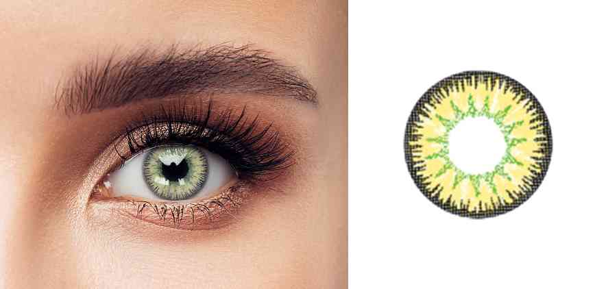 Custom colored lens pattern — bespoke iris design for contact lens private label brands