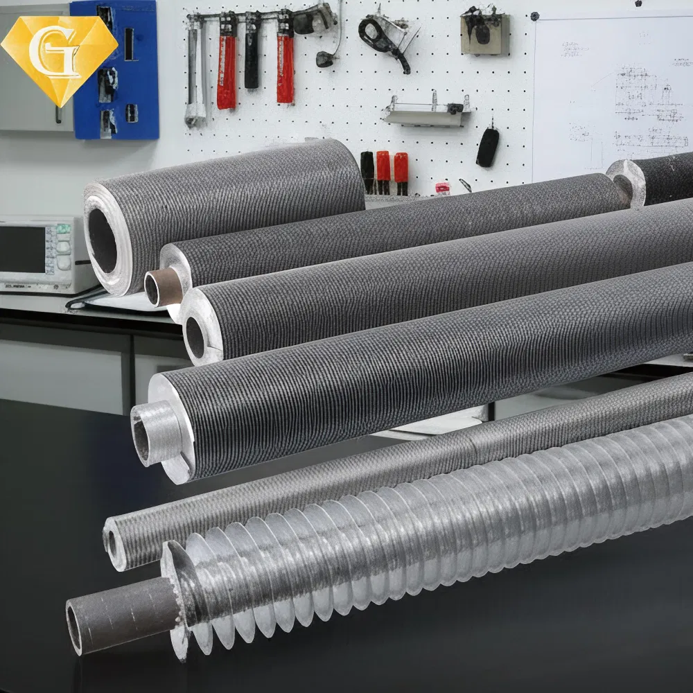 Modelo de tubo de aletas soldadas de alta frecuencia de aluminio para intercambiadores de calor