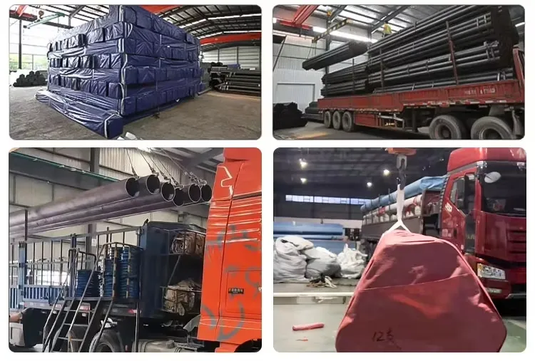 Embalaje de tubos de acero para envío