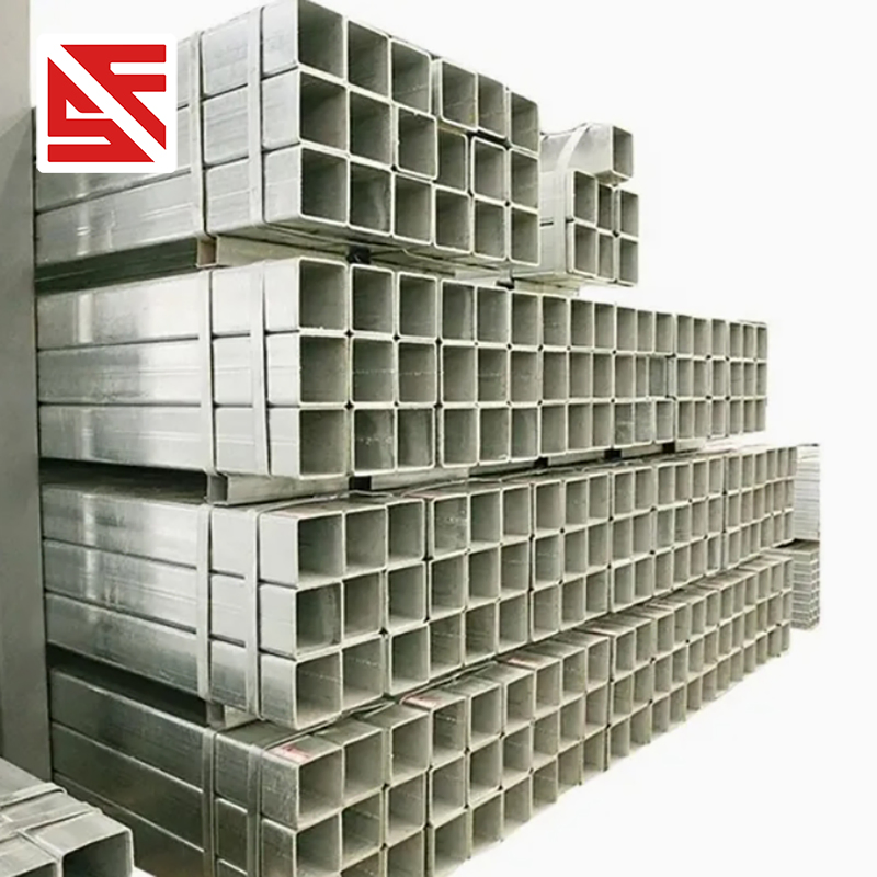 Tubo cuadrado de acero al carbono suave, soldado longitudinalmente, tubo de acero galvanizado para invernaderos