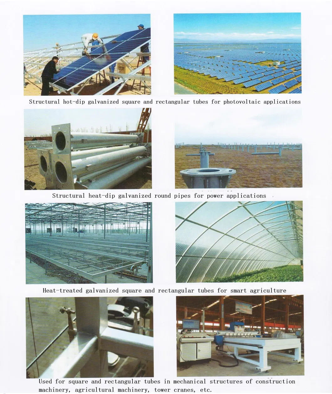 Estructuras y tuberías de acero