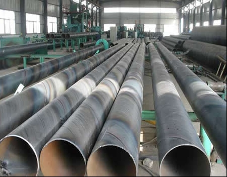 Tubo de acero SSAW - Tubo soldado por arco sumergido en espiral para la transmisión de agua / petróleo / gas
