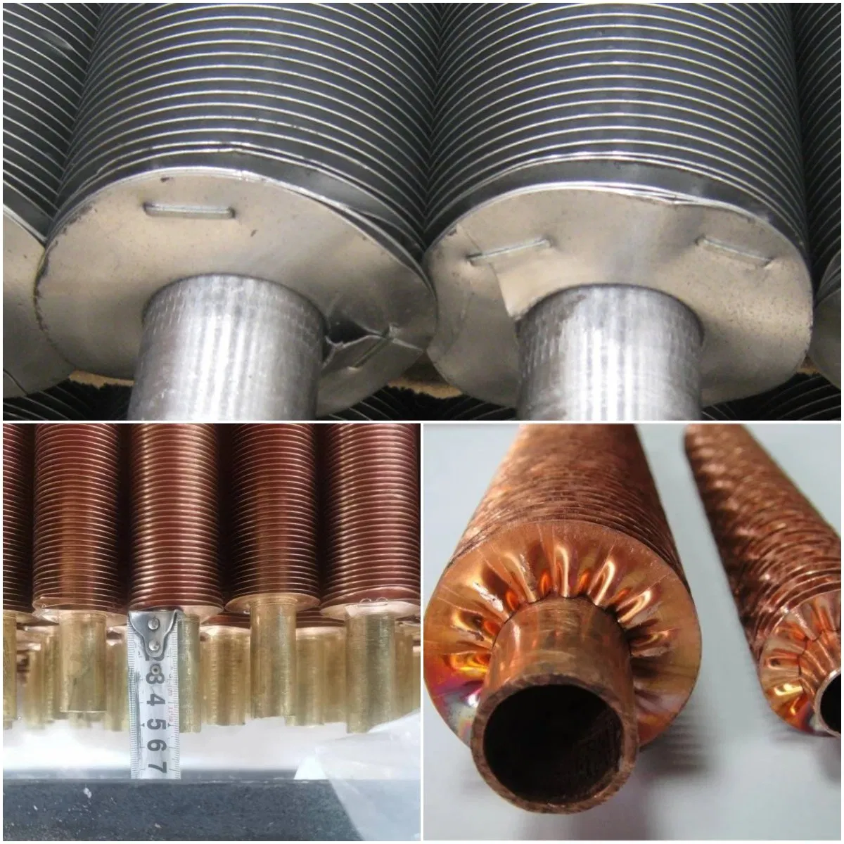 Tuberías de aletas soldadas de alta frecuencia en acero, aluminio, cobre, latón, soldadura láser, tubo Dr Fin extruido, tubo de aleta incrustado