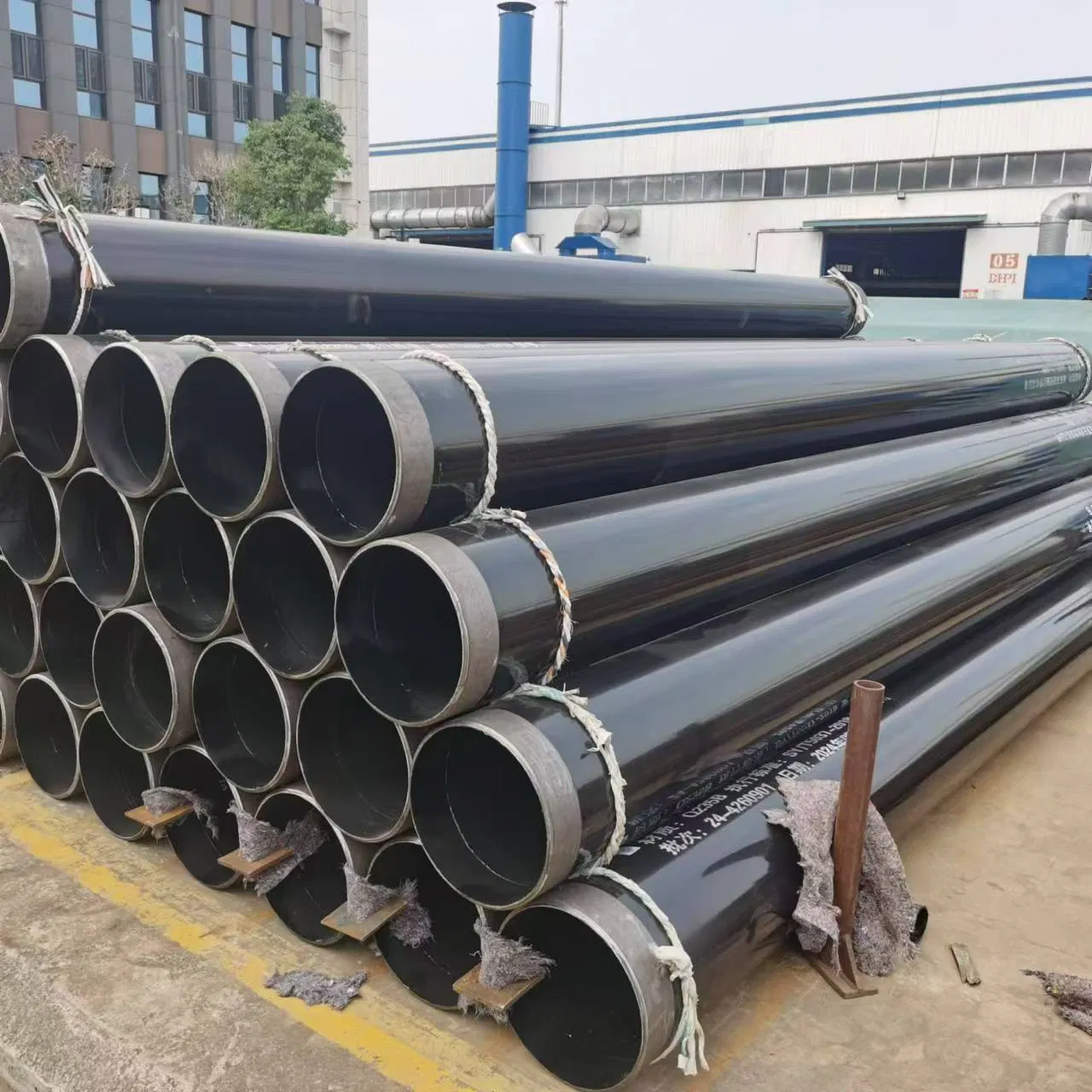 Tubería de acero al carbono soldada por arco sumergido doble (DSAW) para uso industrial y municipal