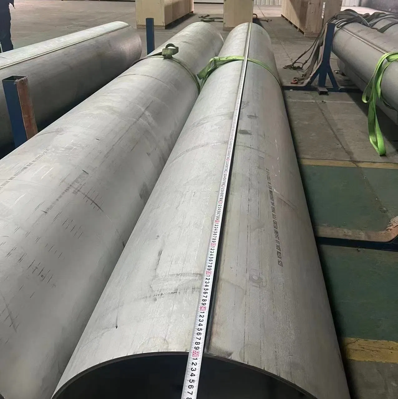 Tubería de acero inoxidable soldada super dúplex para la construcción naval, uso de grandes tubos LSAW