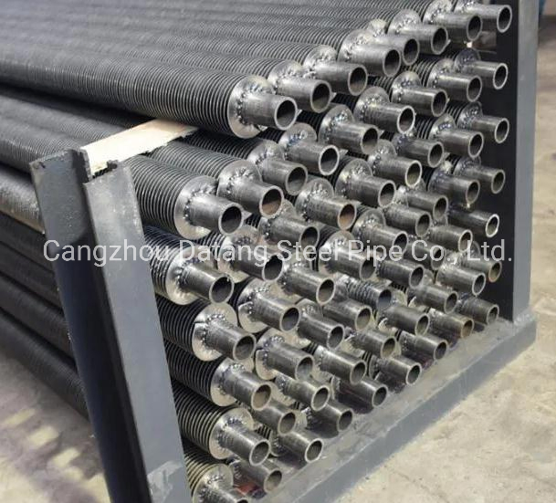 Fábrica de suministro de tubos de aletas enrolladas en espiral de acero inoxidable con alta frecuencia, tubos de aletas de aluminio/cobre, producción en masa