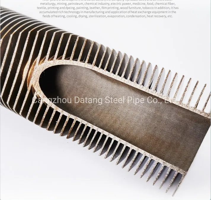 Tubo de aleta extruido de aluminio