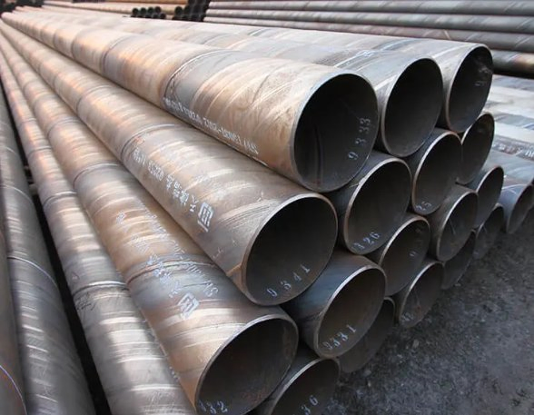 Tubería soldada de carbono negro ASTM A53/GB/T 3091 LSAW de acero al carbono para construcción, fábrica directa y tamaños personalizados