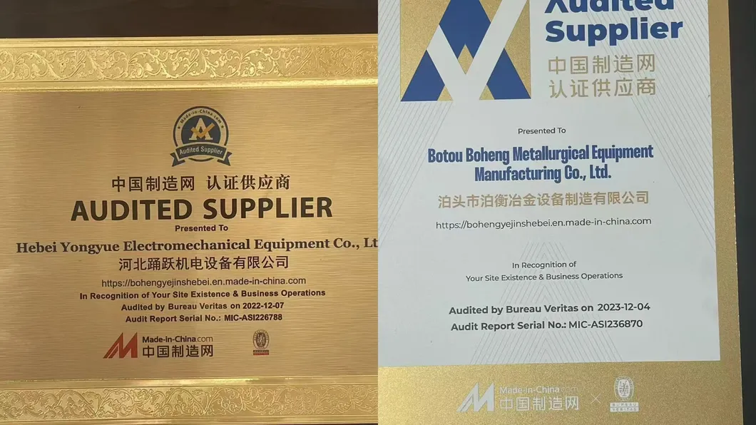 Certificación Molino de laminación de tuberías