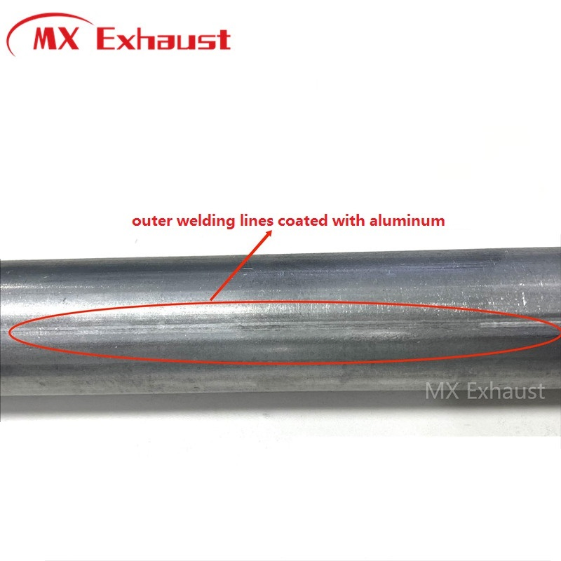 ASTM A463/JIS G3314/En10346 SA1d Tubo de Silenciador de Escape Recto Redondo de Aluminio Aluminizado Soldado Hfw/ERW 1/2"-5"