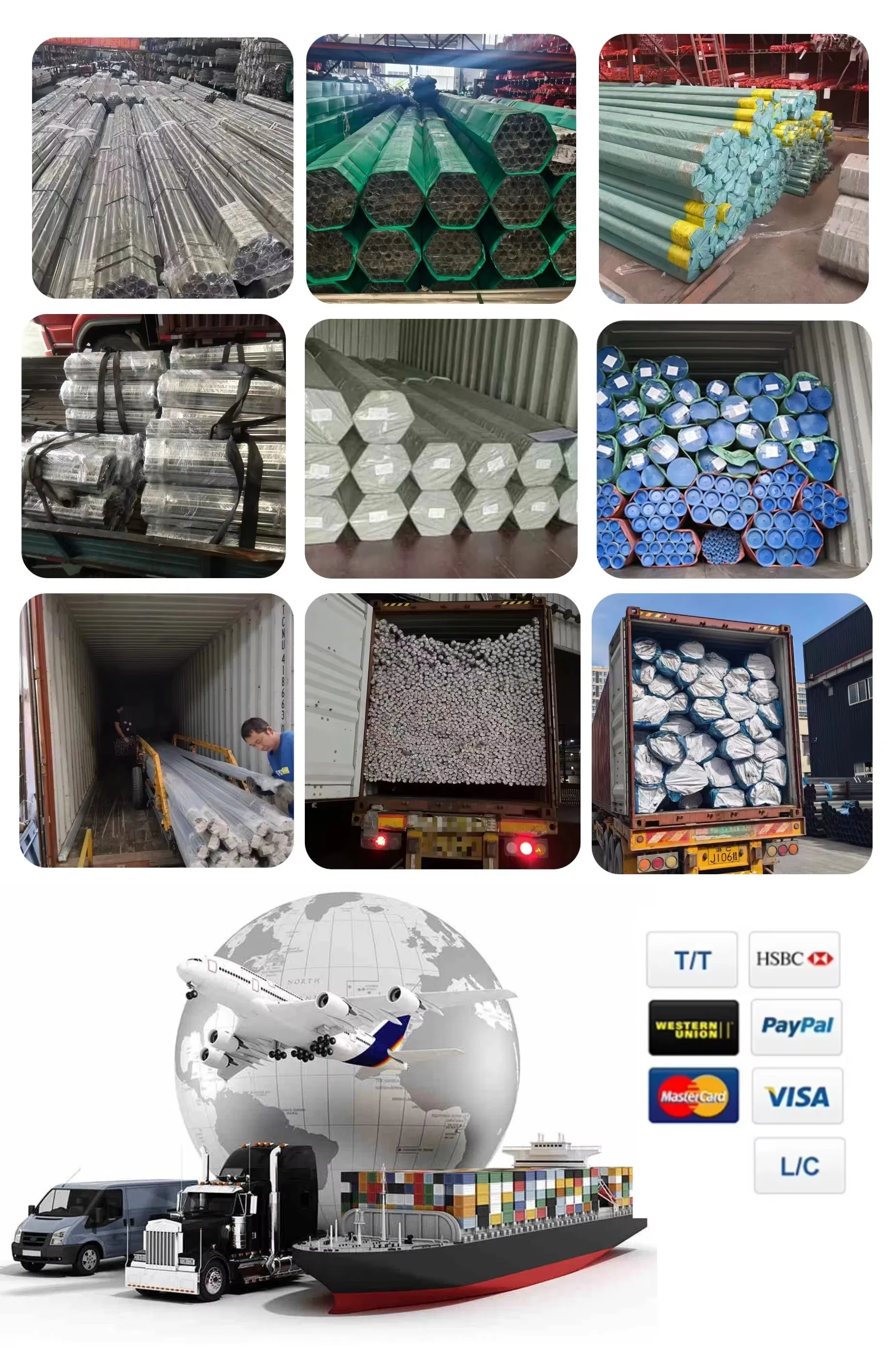 Embalaje de Exportación y Entrega de Tubos de Acero