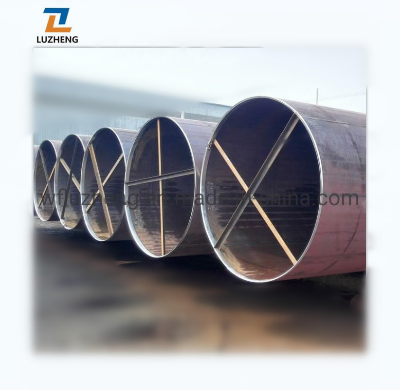 S275jr S355joh S355j2h Tubos de acero al carbono con costura doble soldada por arco LSAW para pilotes tubulares
