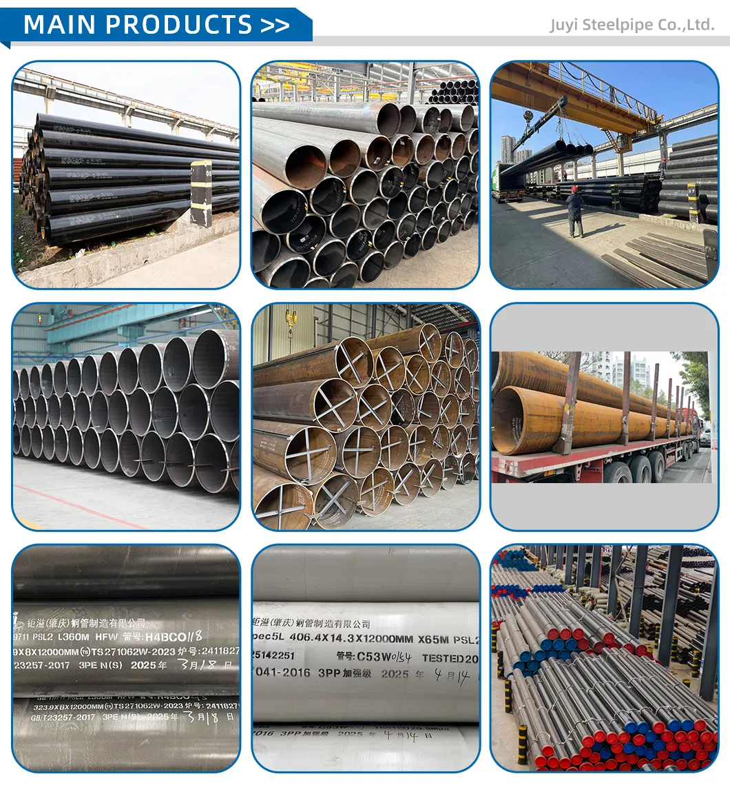 Precio de fábrica tubo Hfw de costura longitudinal resistente y robusto para el transporte de fluidos