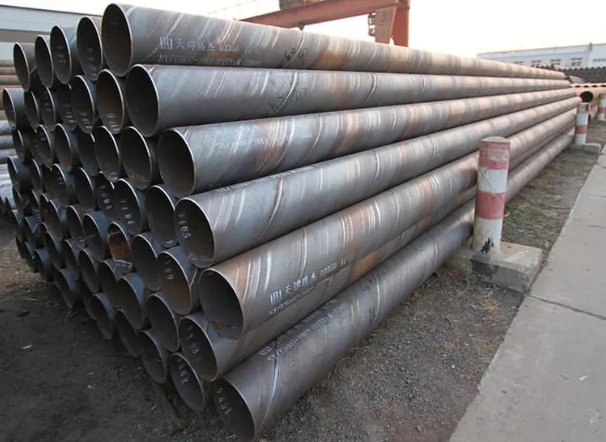 Tubería soldada de carbono negro ASTM A53/GB/T 3091 LSAW de acero al carbono para construcción, fábrica directa y tamaños personalizados