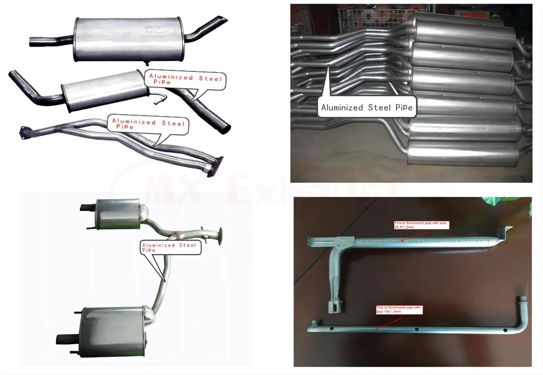 Tubo de escape de acero aluminizado Dx53D precio directo de fábrica soldado ERW