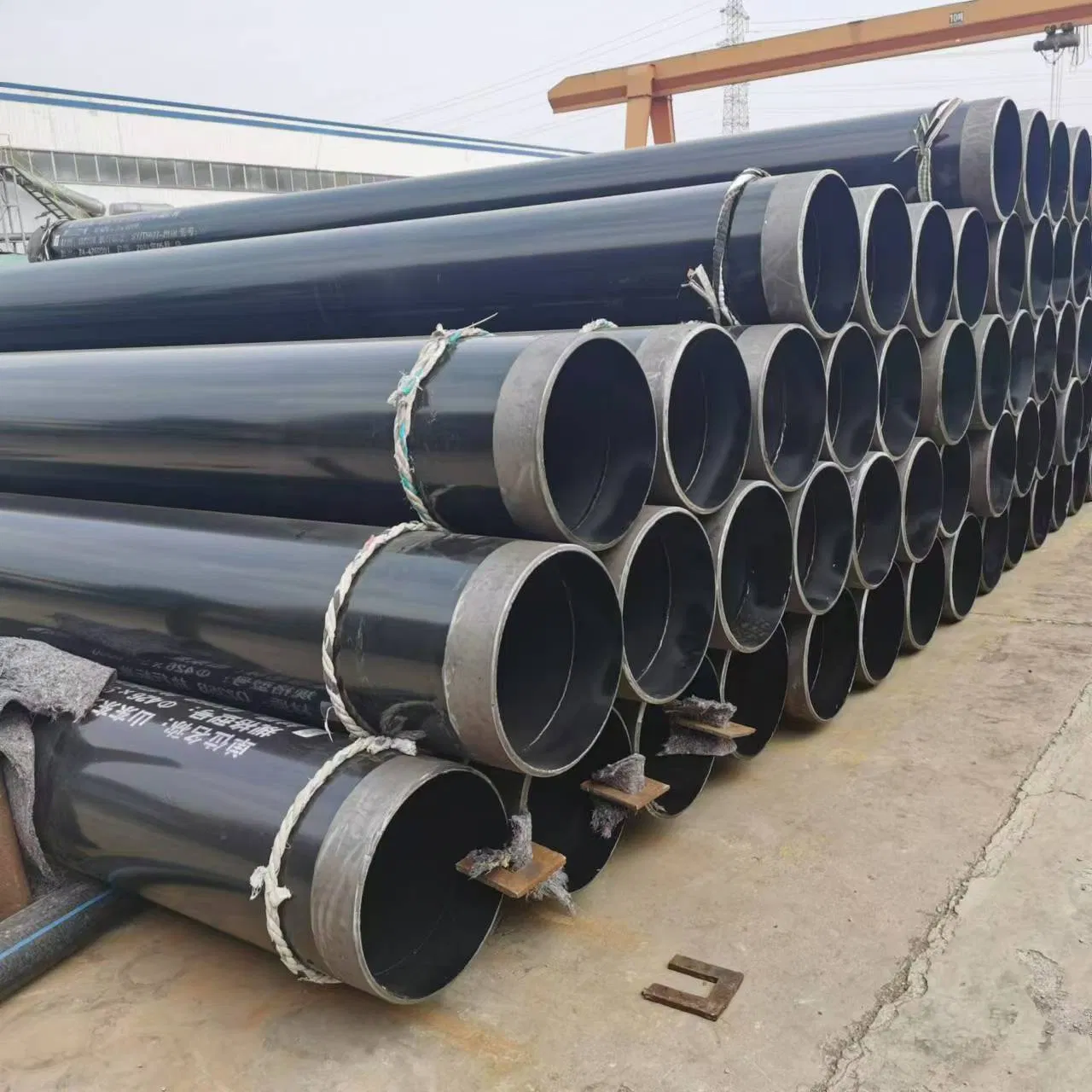 Tubería de acero al carbono soldada por arco sumergido doble (DSAW) para uso industrial y municipal