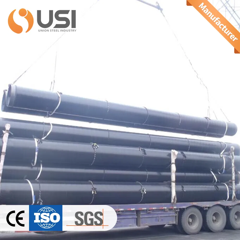 Tubería de acero SSAW, tubería de arco sumergido en espiral, tubería de acero en espiral/ Od: 219mm-4064mm/Wt: 3.2-40mm X70 Tubería SSAW soldada de fábrica, tubería de línea en ASTM